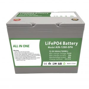 A fábrica vende batería doméstica de plástico 12.8V60Ah 2000 ciclos de batería lifepo4 12v para enerxía doméstica