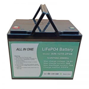 Batería lifepo4 recargable de 896Wh 12V 70Ah para vechile eléctrico
